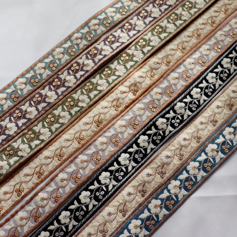 インド刺繍リボン 半ロール 1ロール販売 | インド刺繍リボン arinco ribbon