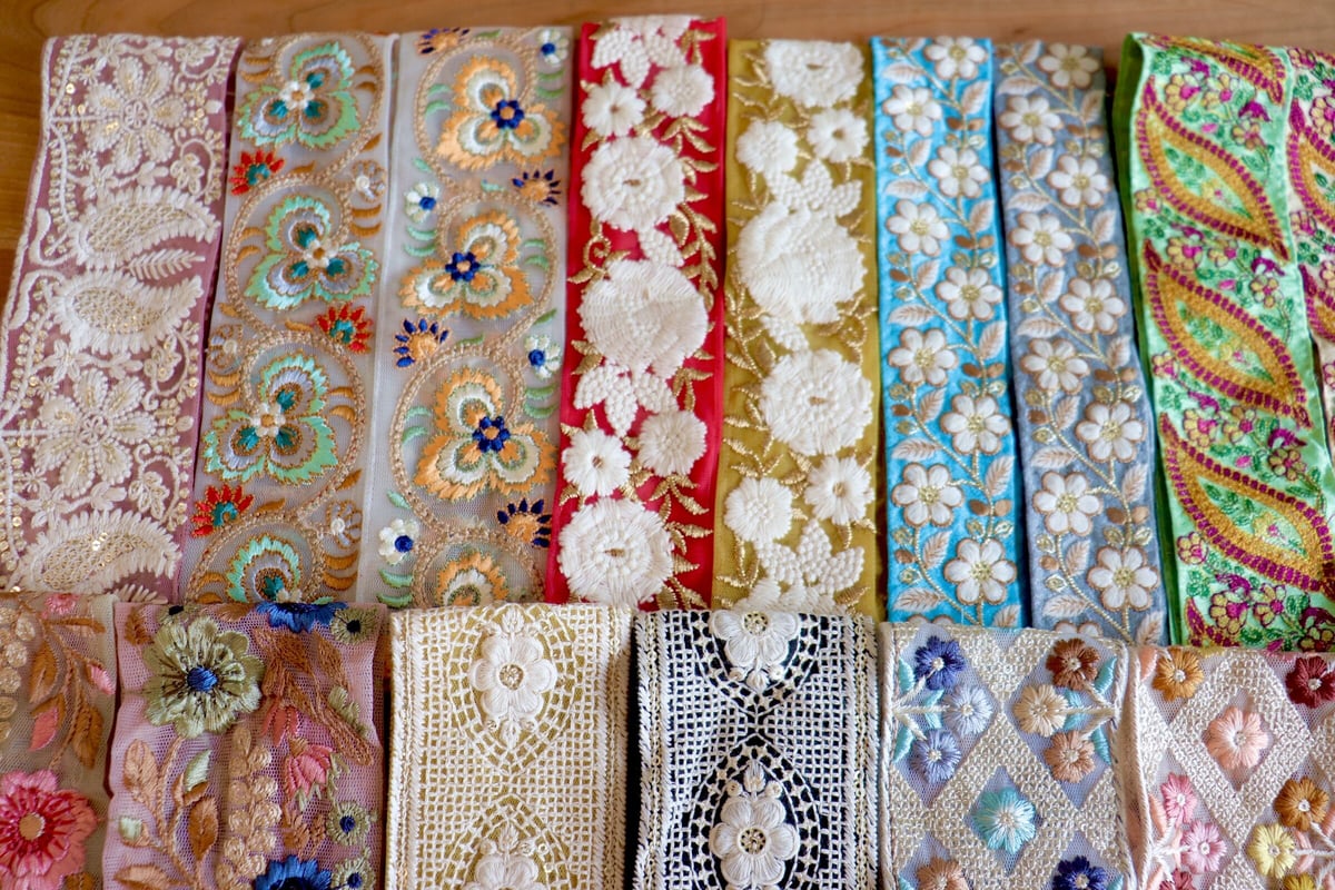 1m×40本アソート | インド刺繍リボン arinco ribbon