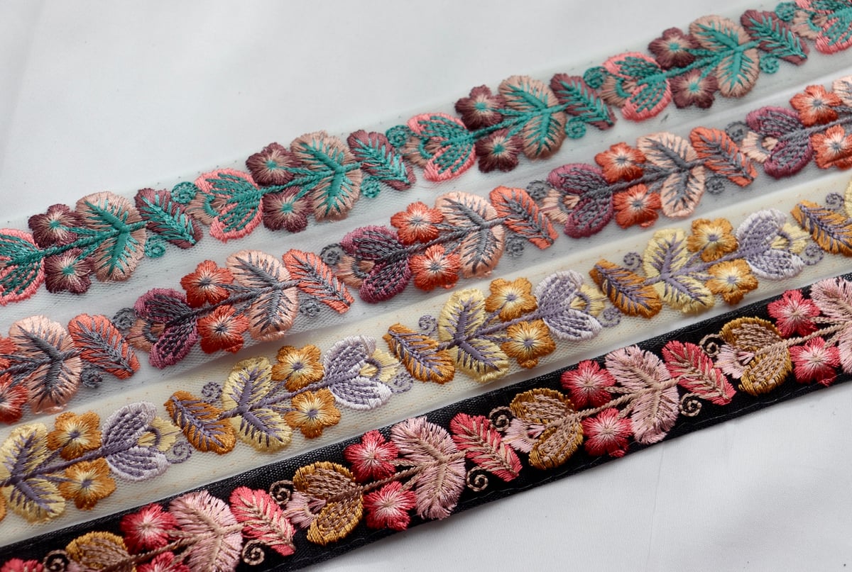 インド刺繍リボン 半ロール 1ロール | インド刺繍リボン arinco ribbon