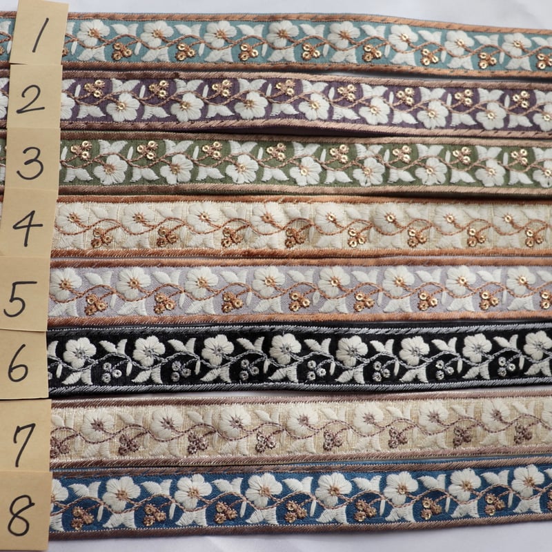 インド刺繍リボン 半ロール 1ロール販売 | インド刺繍リボン arinco ribbon