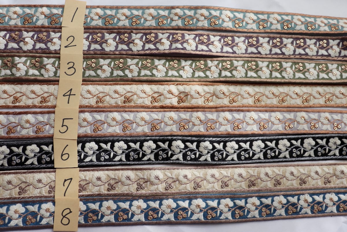 インド刺繍リボン 半ロール 1ロール販売 | インド刺繍リボン arinco ribbon