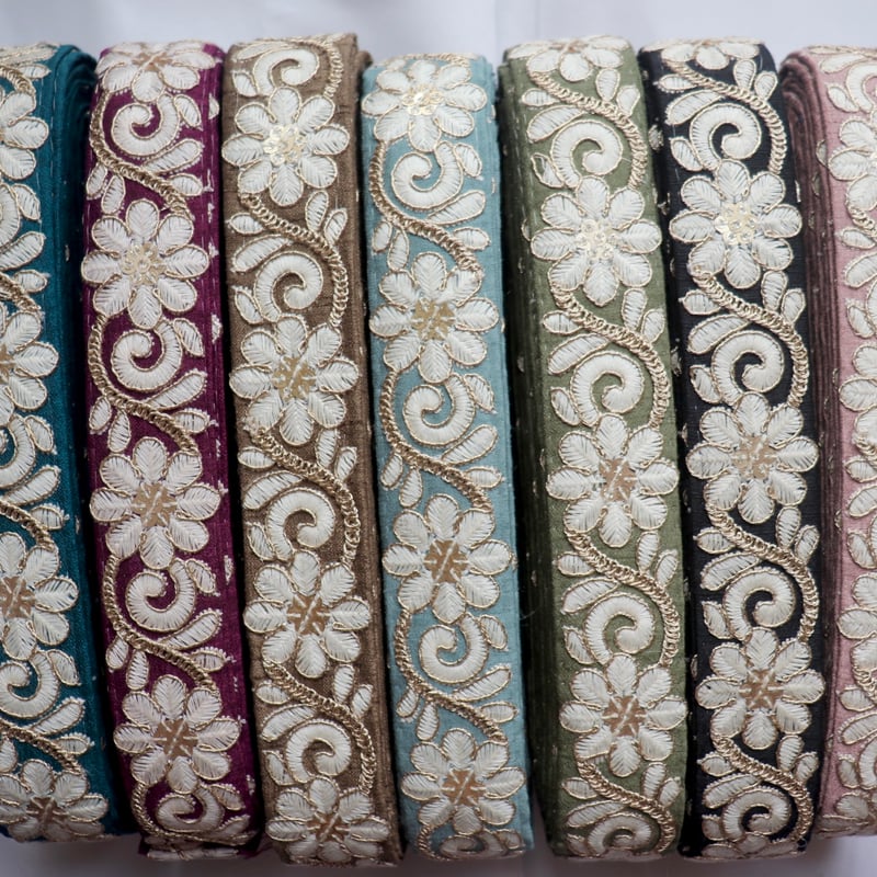 インド刺繍リボン　ロール販売　⑨ ロール販売＊ | インド刺繍リボン専門店Rino Ribbon