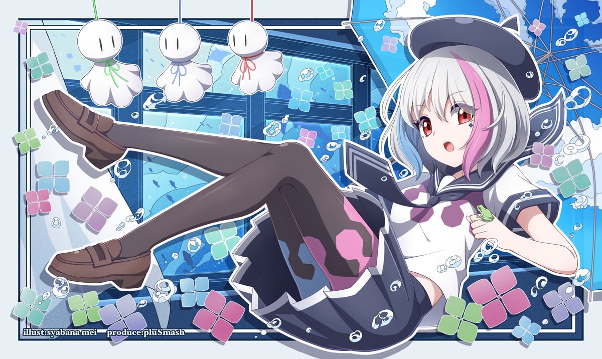 イラストレーターコラボプレイマット[アジサイ] illust:謝花めい