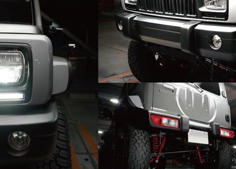 XJ STYLE角目KIT+フロント／リアバンパー JB64／JB74／JC74専用