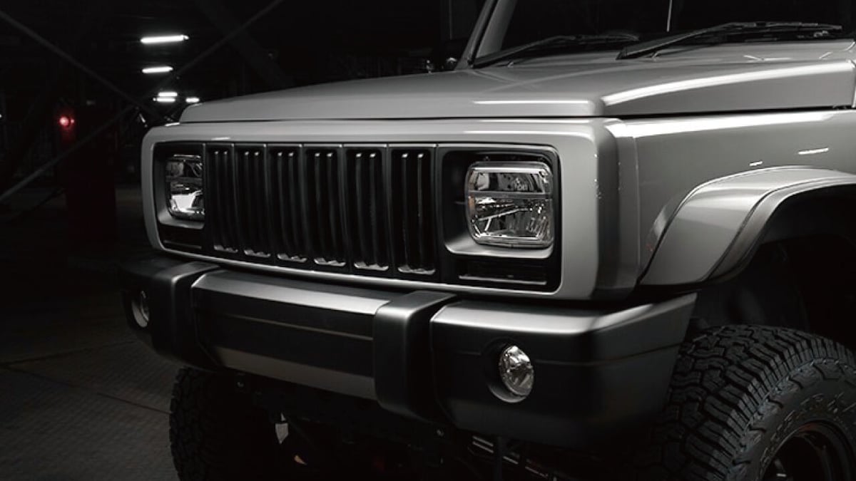 ジムニーJB64のグリルとフロントバンパー ✨ステンレス製✨ オールドスクールフロントバンパー ⁡ こちら