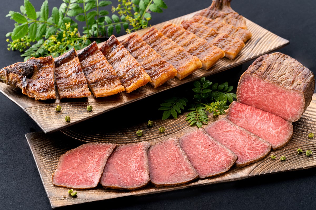 手仕込み！食べれば納得！】近江牛ローストビーフ＆うなぎ蒲焼セット