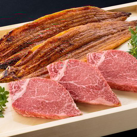 【豪華！リピート必至】近江牛ヒレステーキ3枚＆うなぎ蒲焼2尾セット