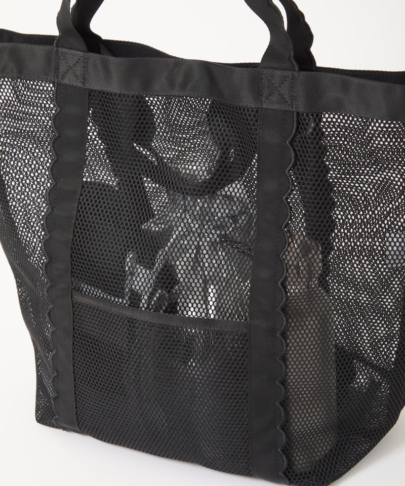 elu メッシュブラック フルールトート