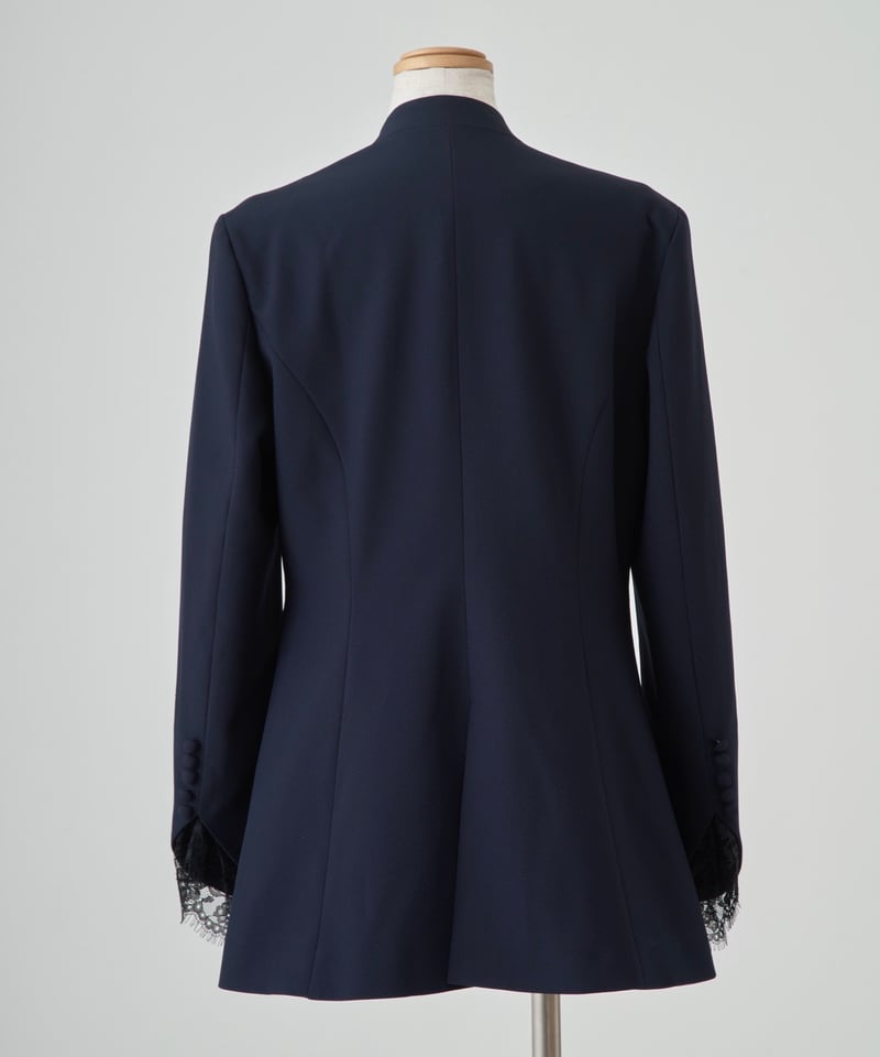 Victoria V collar Jacket Navy | elu
