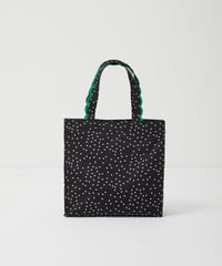 elu フルールトート　ギンガムチェック黒x黒　新品 Fleur tote （square small） gingham check navy ×