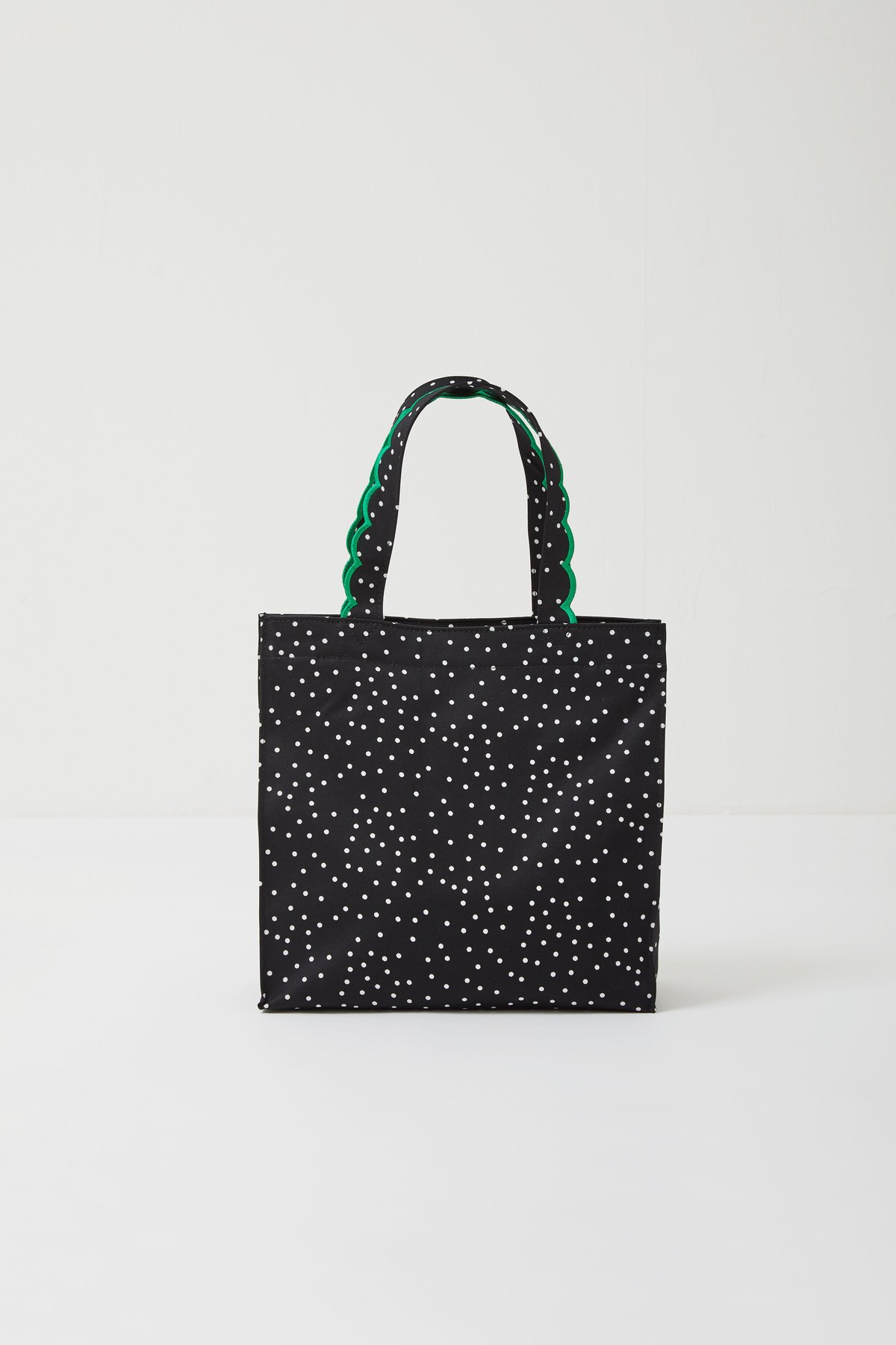 Fleur tote （square small） Dot Green