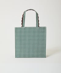 Fleur tote（square） gingham check beige×pink | elu