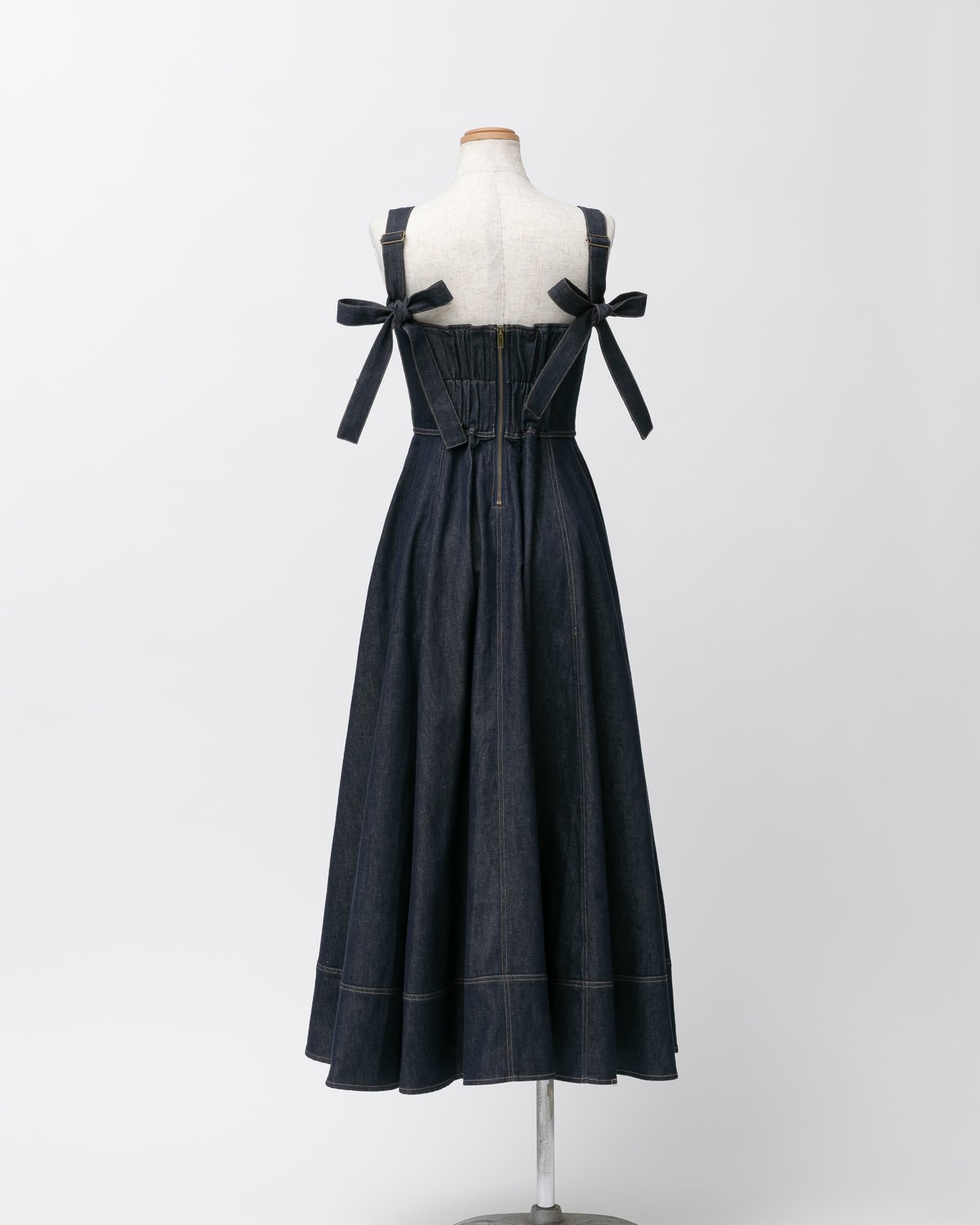 ワンピース elu Gabe dress denim ribbon Gabe dress denim ribbon | elu