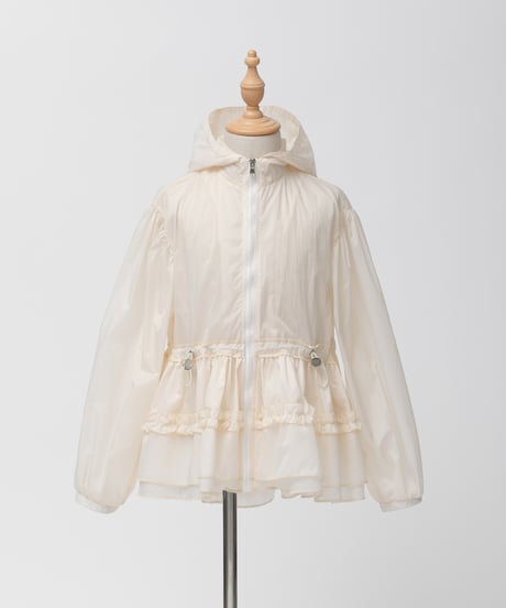 【KIDS】Daisy gather peplum UVcut sheer Parker-ivory-