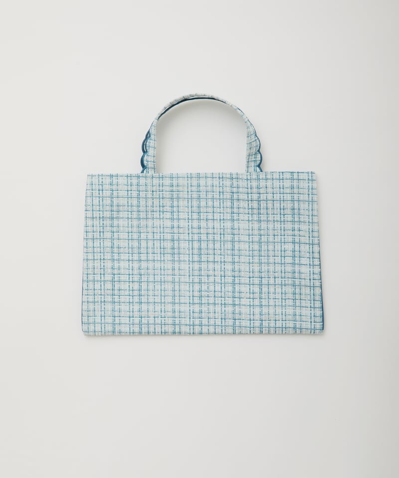 Fleur tote（lesson）Tweed Ice blue | elu
