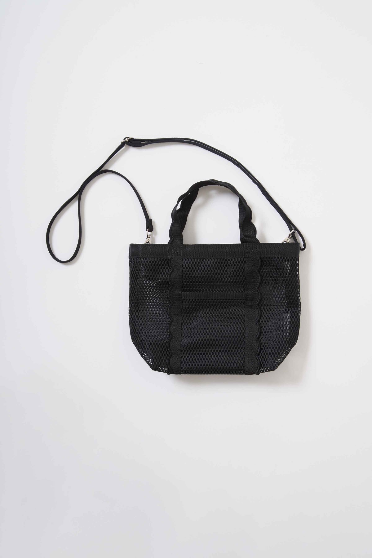 elu エル　Fleur tote portable メッシュバッグ　ブラック Fleur tote portable bag-MESH-Black | elu