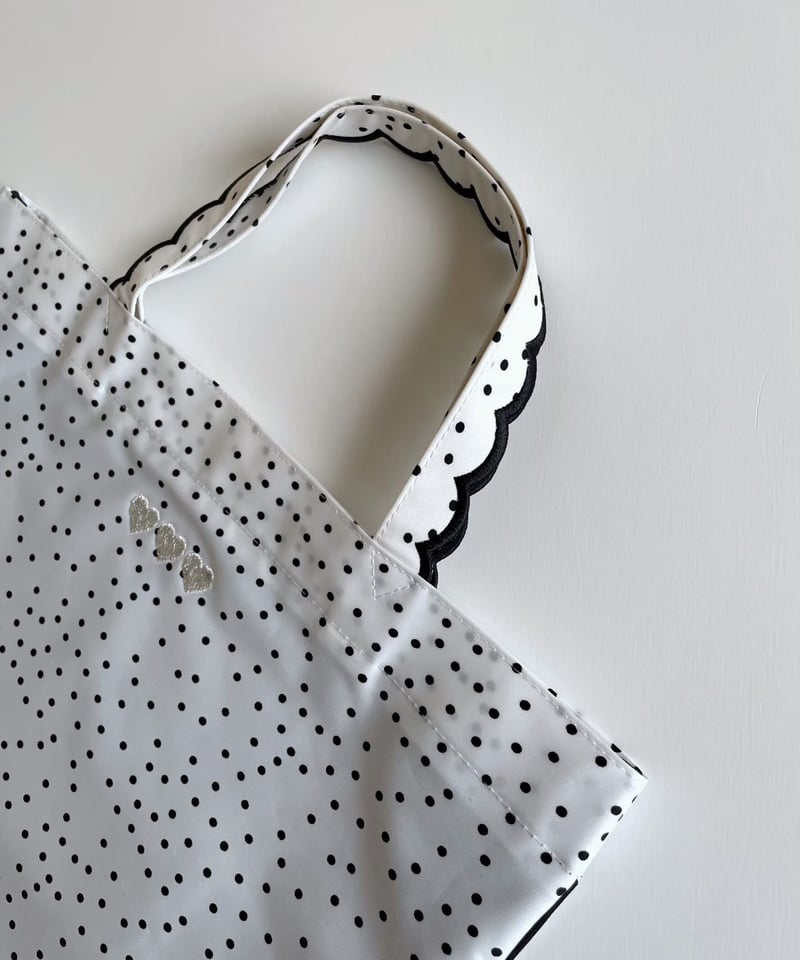 Fleur tote（lesson） Dot White x Black | elu