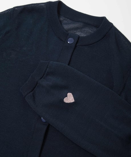 【KIDS】Breeze  sheer blouson cardigan UVcut &接触冷感 Navy