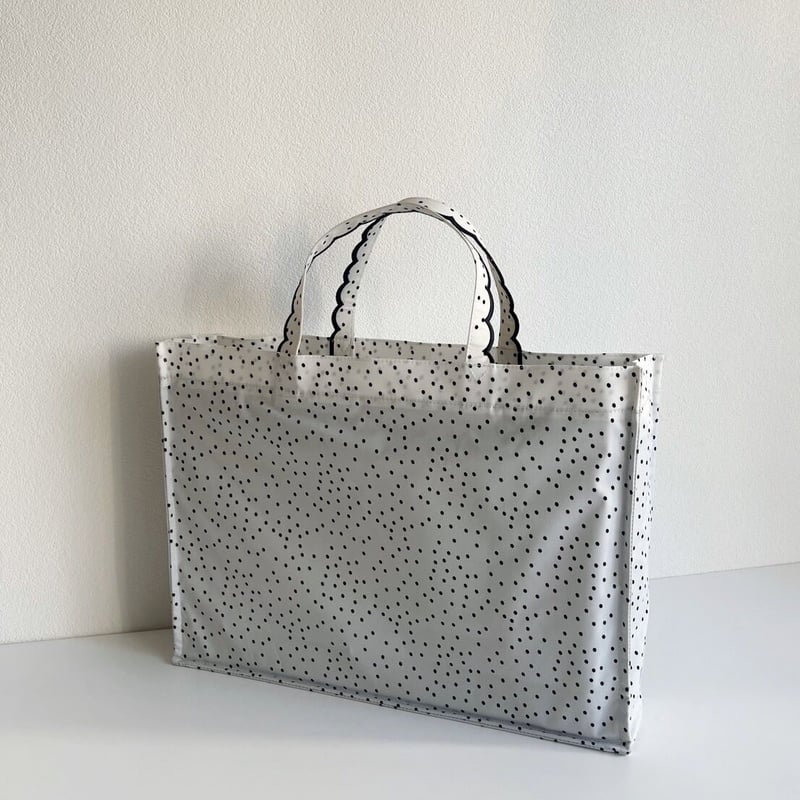 Fleur tote(medium) Dot White x Black | elu Fleur tote(medium) Dot White x Black | elu