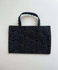 Fleur tote （square small） gingham check beige×y