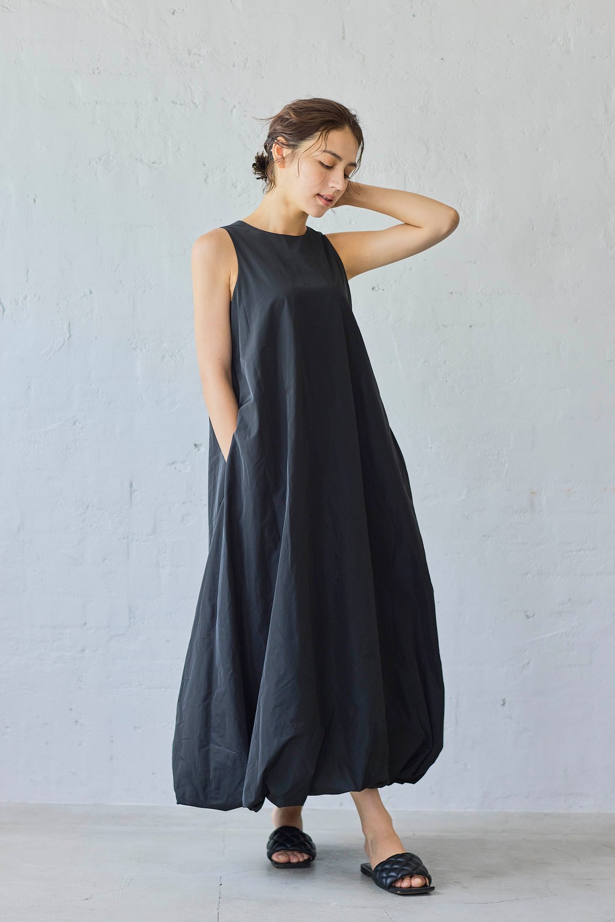 Amelie Balloon dress Black | elu 