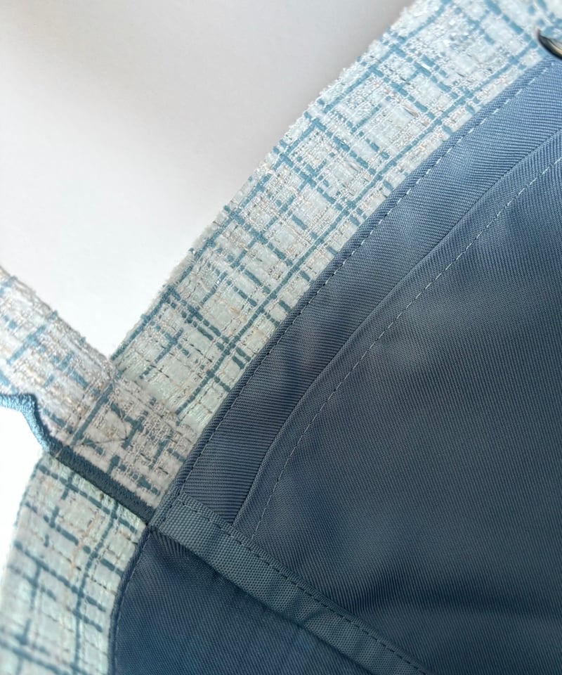 Fleur tote（lesson）Tweed Ice blue | elu
