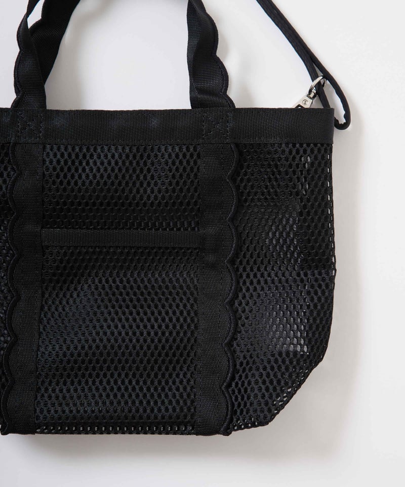 elu エル　Fleur tote portable メッシュバッグ　ブラック Fleur tote portable bag-MESH-Black | elu