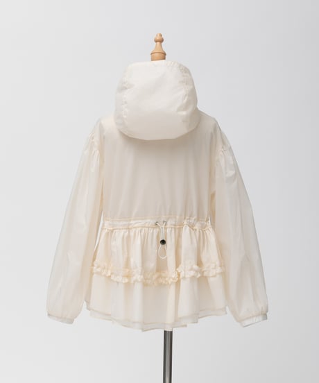 【KIDS】Daisy gather peplum UVcut sheer Parker-ivory-