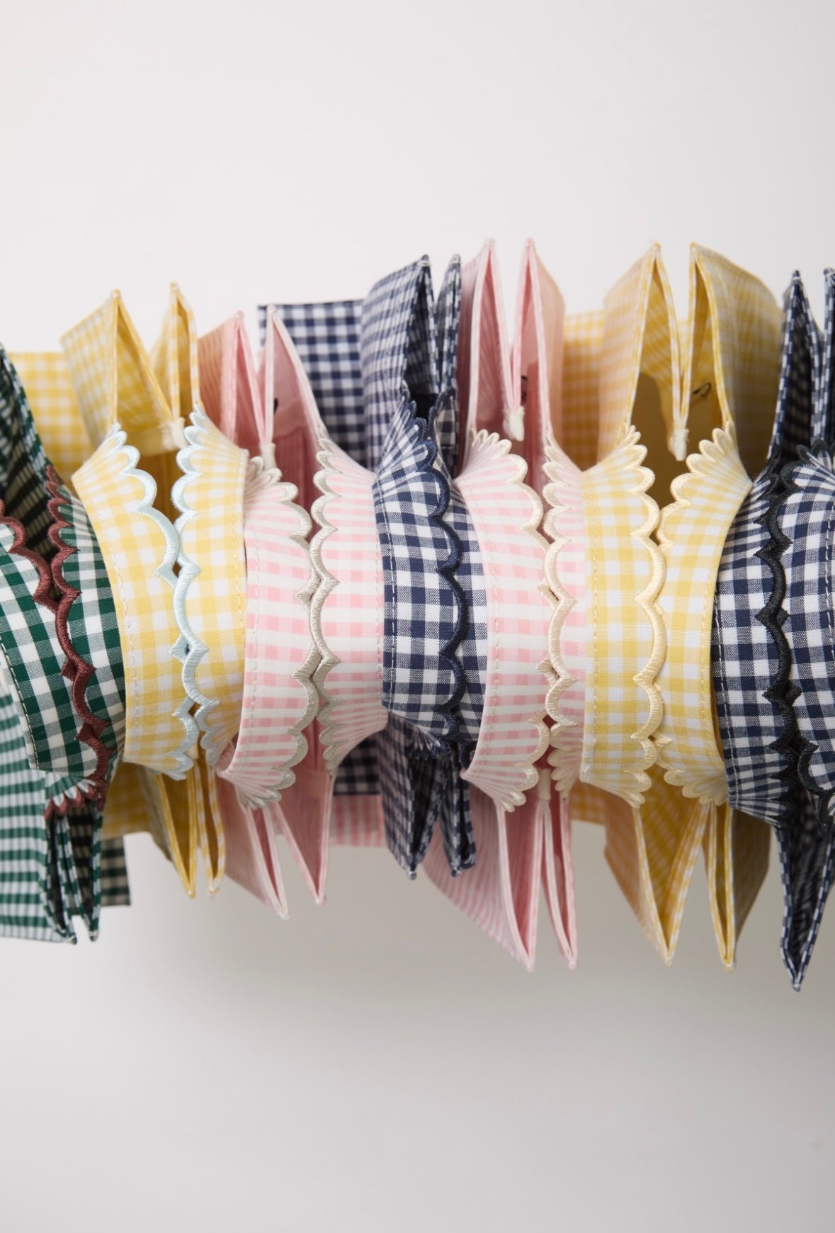 Fleur tote （square small） gingham check green ×