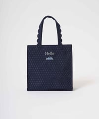 ゆ*ら様 ジョリーフルール×新タロちゃんトートバッグ♡コヤンイサムチョンポーチ付 Fleur tote（square） gingham check black×black |