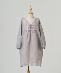 【KIDS】Serena Scallop Long sleeve dress -Grey lilac