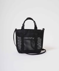 受注】Fleur tote（square） gingham check black×bla