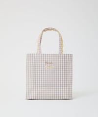 Fleur tote （square small）Corduroy navy × navy