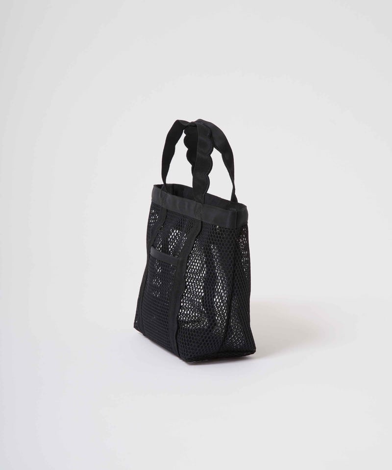 Fleur tote portable bag-MESH-Black | elu