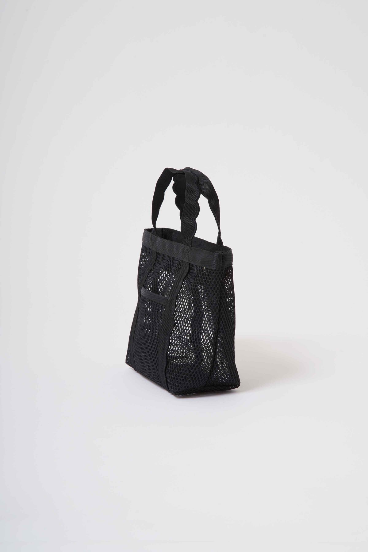 Fleur tote portable bag-MESH-Black | elu