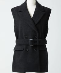 Daisy gather peplum UVcut sheer Parker -black-