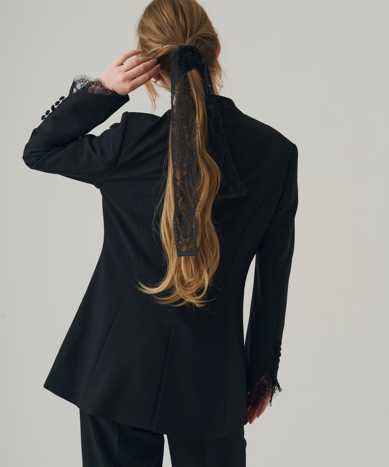 Victoria V collar Jacket Black | elu