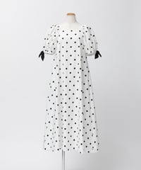 Gabe dress denim ribbon 在庫調整分 | elu