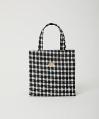 Fleur tote （square small）Tweed navy | elu