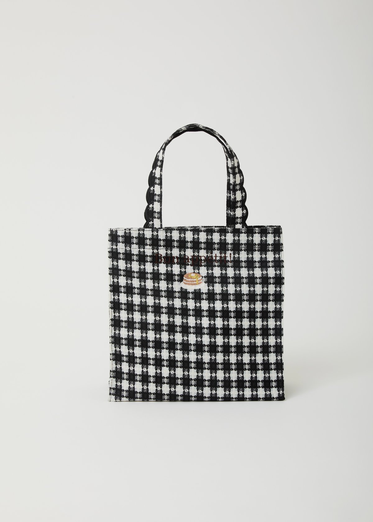 eluフルールトートスクエアスモール Fleurtote squaresmall Fleur tote （square small） gingham check black×n