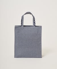受注】Fleur tote （square small） gingham check bla