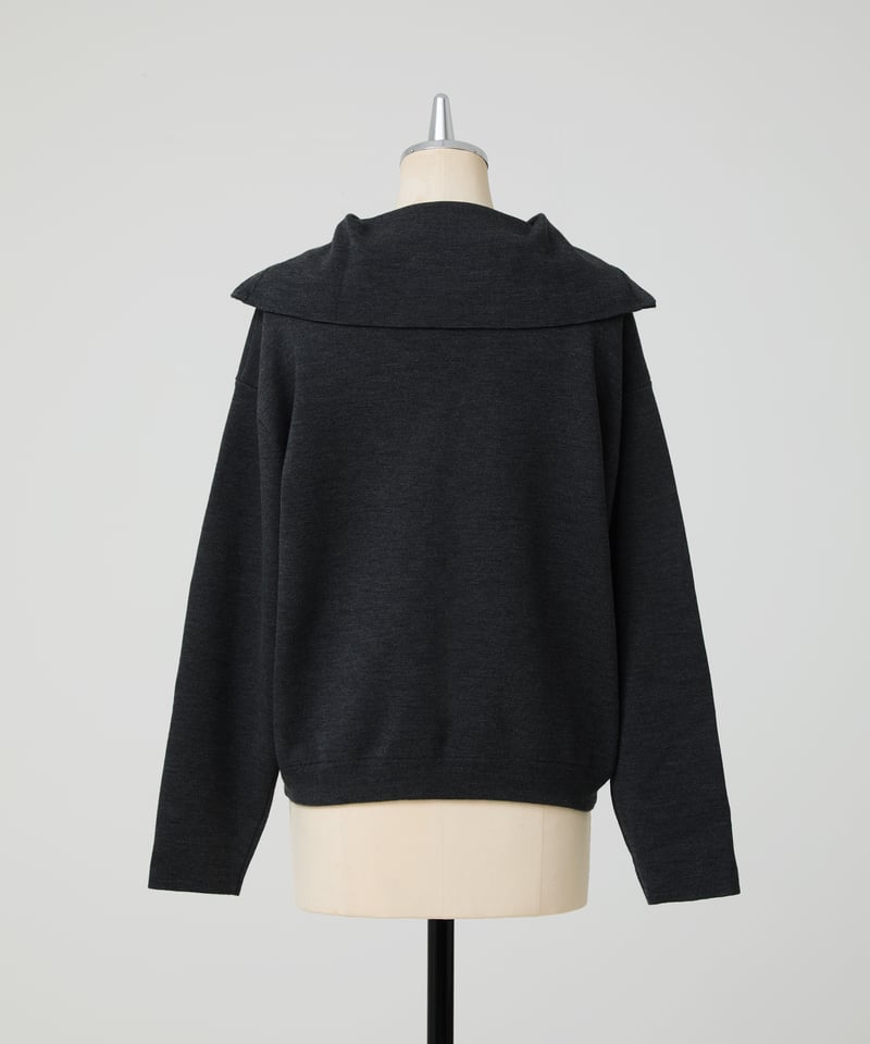 Alex zip up washable knit- Charcoal/ / Black | elu