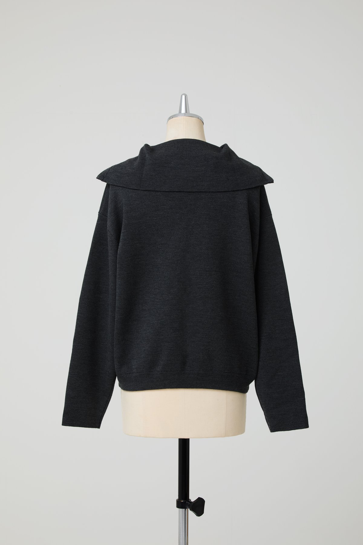 Alex zip up washable knit- Charcoal/ / Black | elu