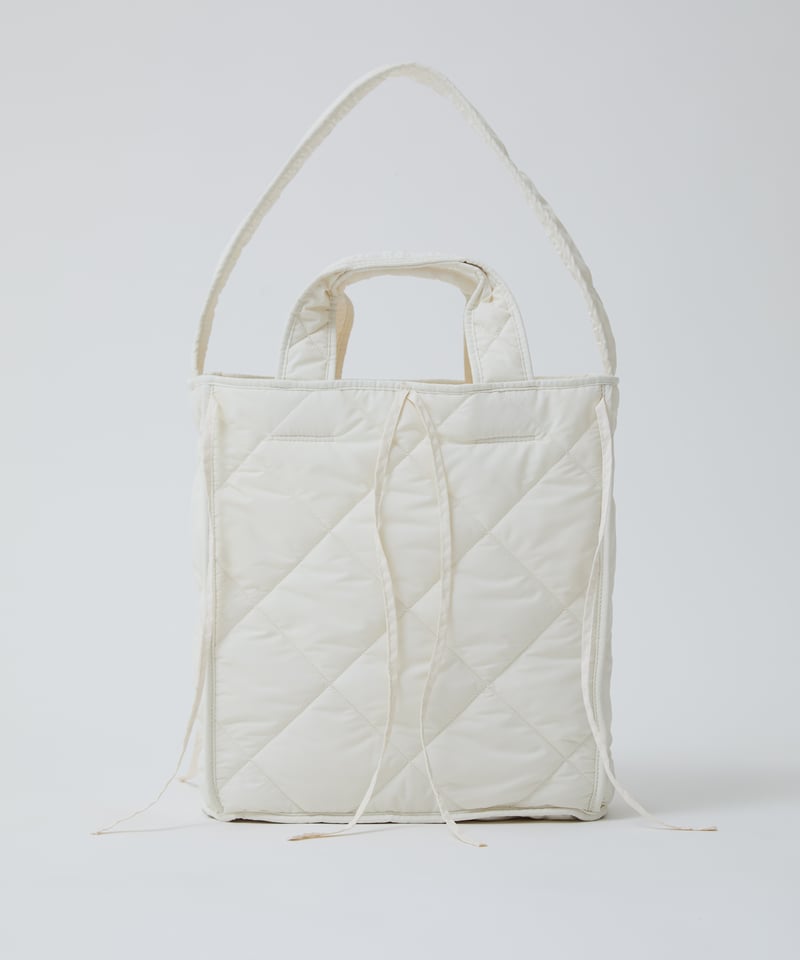 エルelu. リバーシートートショルダーバック白 Reversi -Jacquad & quilting Bag- White | elu