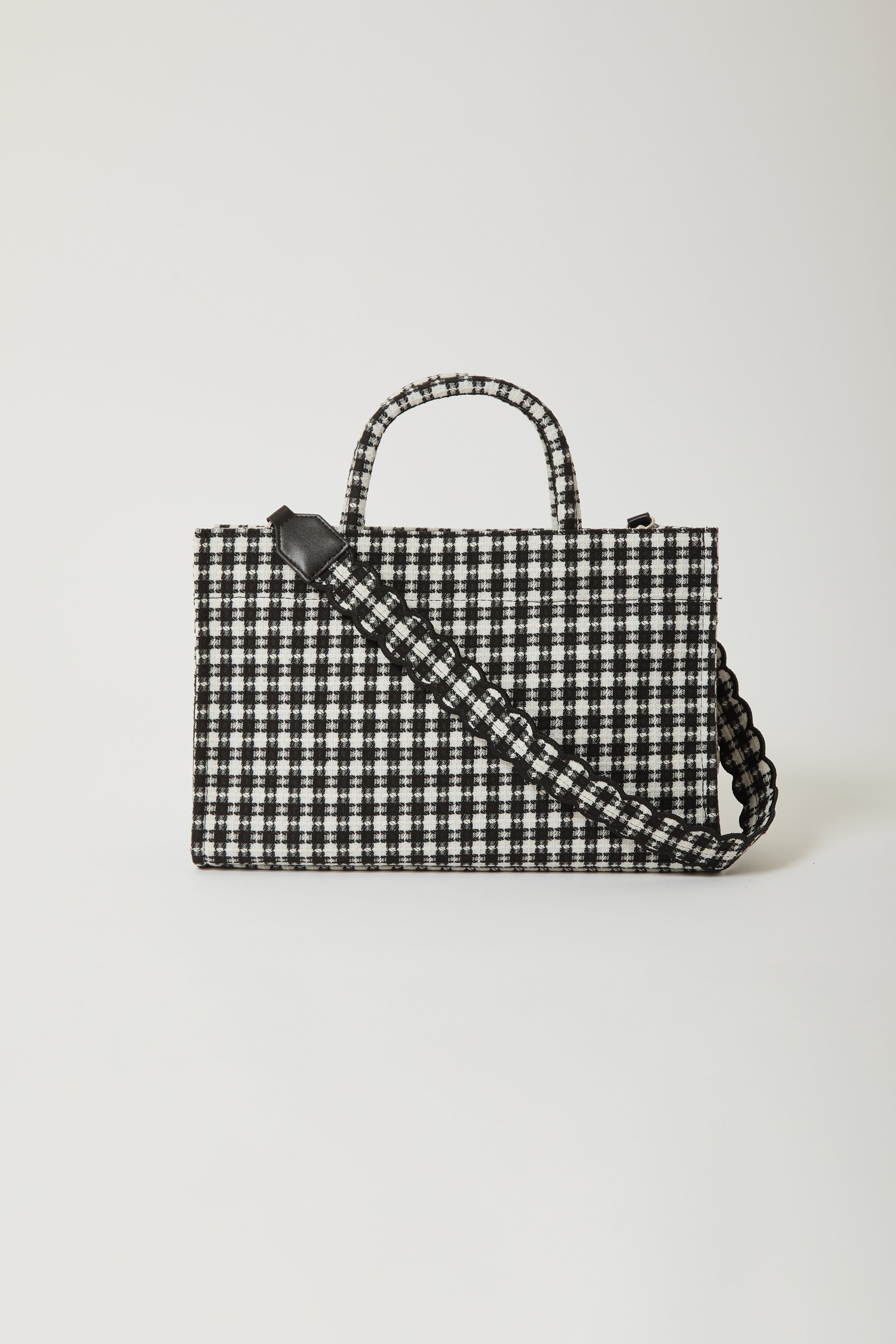 Fleur tote （Library）Tweed black | elu