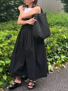 Reversi -Jacquad & quilting Bag- Black | elu