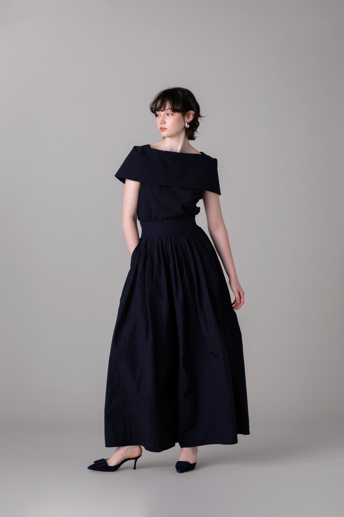 Aurora blouse summer -navy- | elu