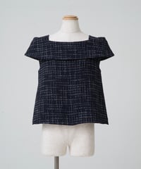 Victoria V collar Jacket Navy | elu