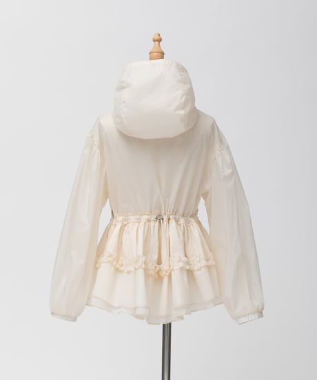 【KIDS】Daisy gather peplum UVcut sheer Parker-ivory-