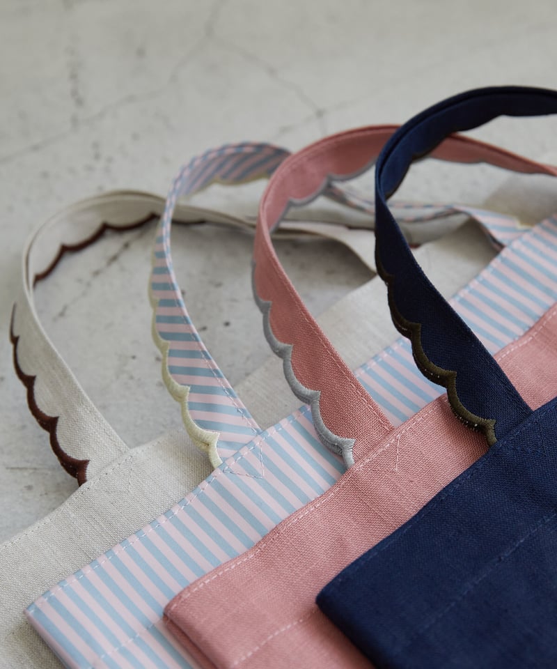 【新品】elu.☆エル　ヌキテパ　フルールトート　ストライプブルー Fleur tote（lesson） Stripe | elu